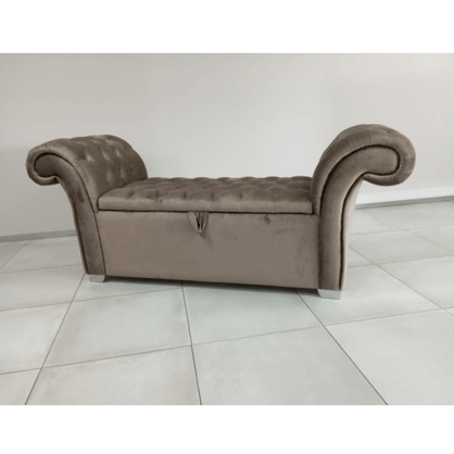 Queen Twin Arm Storage Chaise